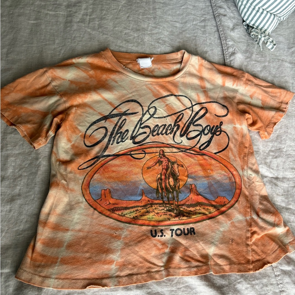 MadeWorn Orange Tie-Dye Beach Boys Tee